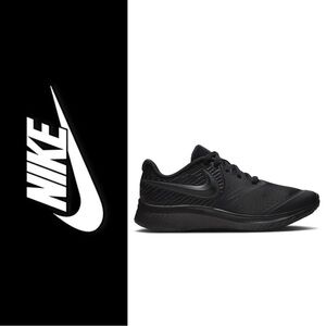 Nike 🖤 Star Runner 2 All-Black Youth Running Shoes